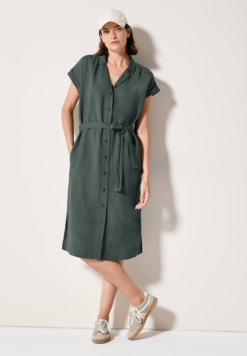 Cecil Blusenkleid Eingrifftaschen aus sommerlicher Qualität mit Leinen von cecil