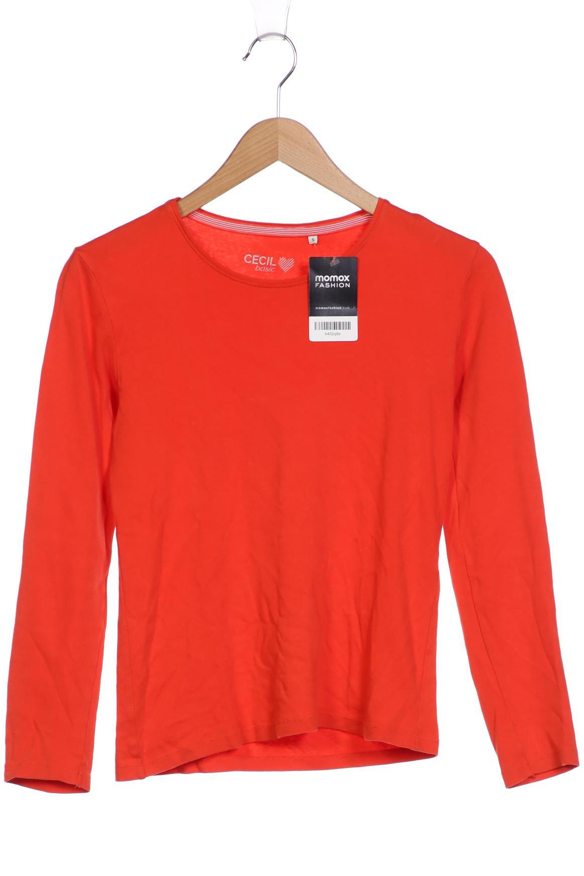 Cecil Damen Langarmshirt, orange, Gr. 36 von cecil