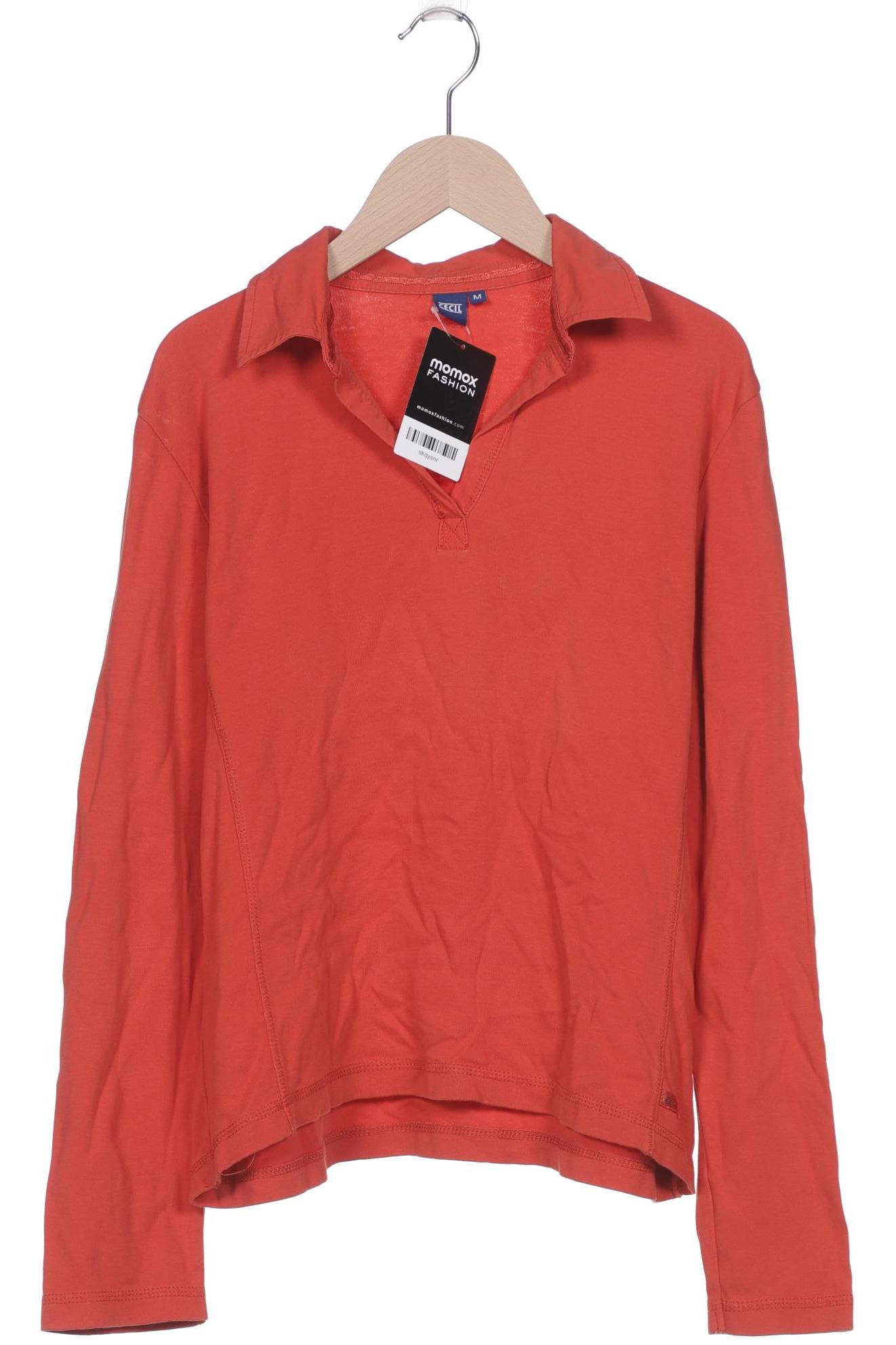 Cecil Damen Langarmshirt, orange, Gr. 38 von cecil