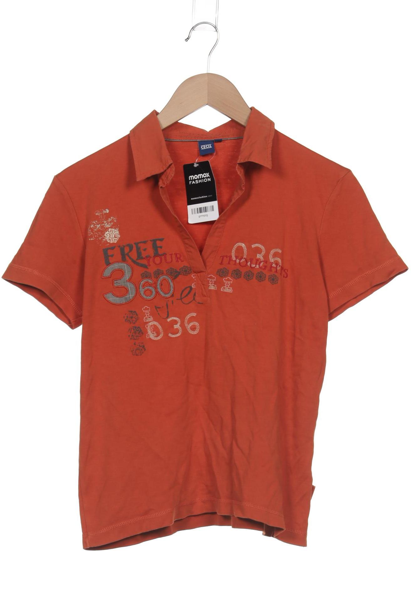 Cecil Damen Poloshirt, orange, Gr. 38 von cecil