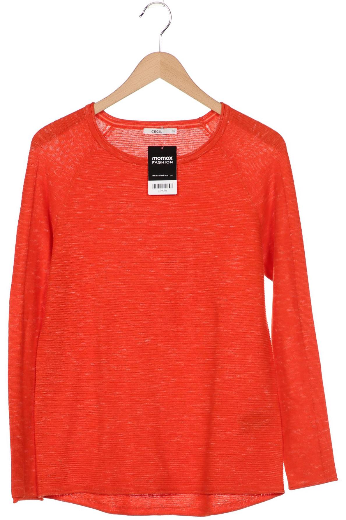 Cecil Damen Pullover, orange, Gr. 34 von cecil