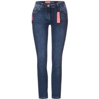 Cecil Scarlett Ankle Jeans mid blue zip 27/28 von cecil