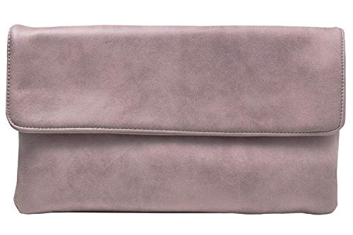 cecilia&bens Elegante Damen Clutch Handtasche | Abendtasche | Schminktasche kleine Tasche 100% Vegan, Farbe:rosé von cecilia&bens