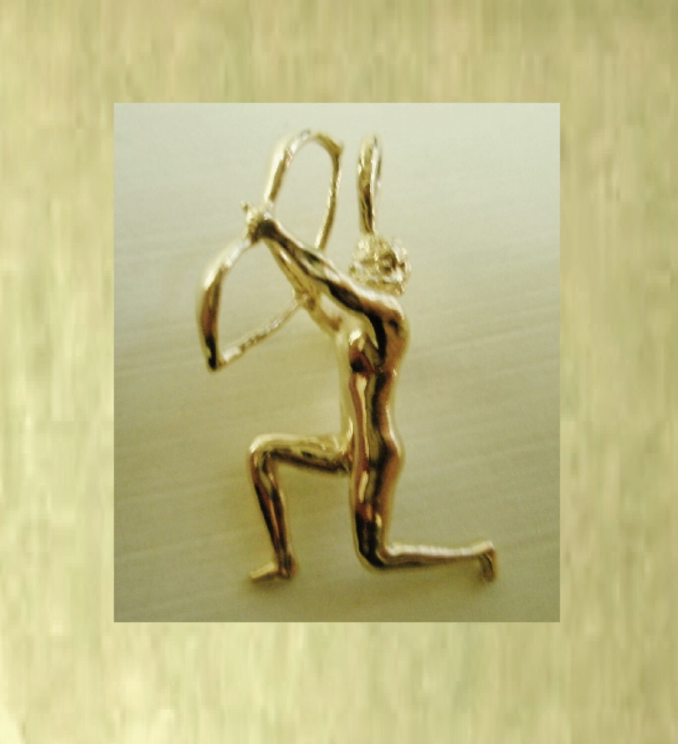 Sagitarius 14 Karat Gold Anhänger Sagitarius 14 Karat Gold Anhänger von cedarislandartist