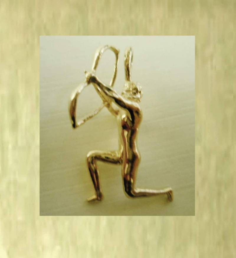 Sagitarius 14 Karat Gold Anhänger Sagitarius 14 Karat Gold Anhänger von cedarislandartist