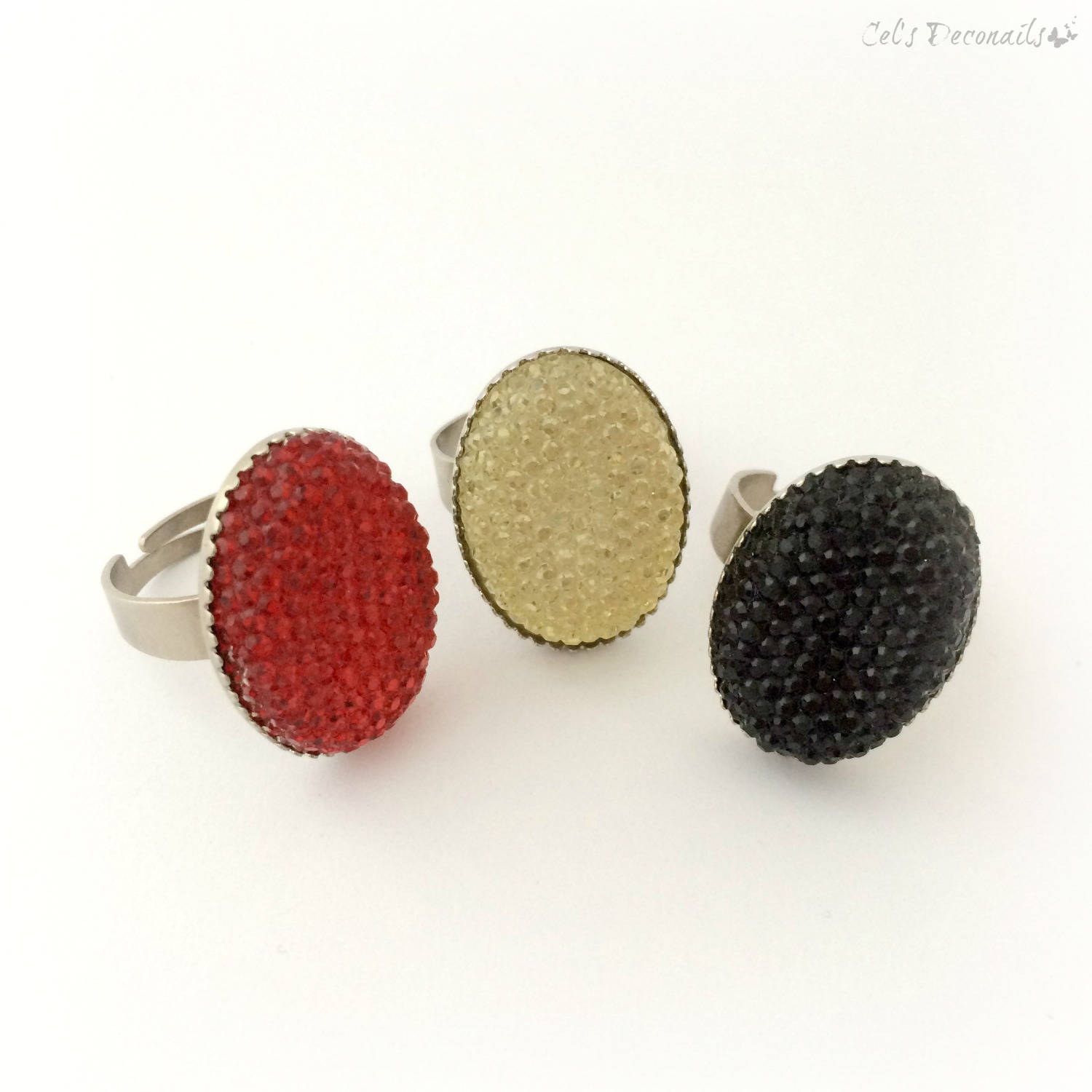 Bling Grobstrick Ring, Party-Schmuck, Cocktail-Ring, Geburtstagsgeschenk Bling Grobstrick Ring, Party-Schmuck, Cocktail-Ring, Geburtstagsgeschenk von celdeconail