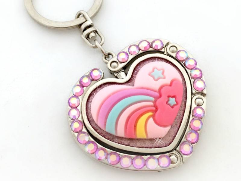 Kawaii Pastell Regenbogen Herz Keychain, Rosa Handtasche Haken, Süße Tasche Charm, Geschenk Für Sie Kawaii Pastell Regenbogen Herz Keychain, Rosa Handtasche Haken, Süße Tasche Charm, Geschenk Für Sie von celdeconail