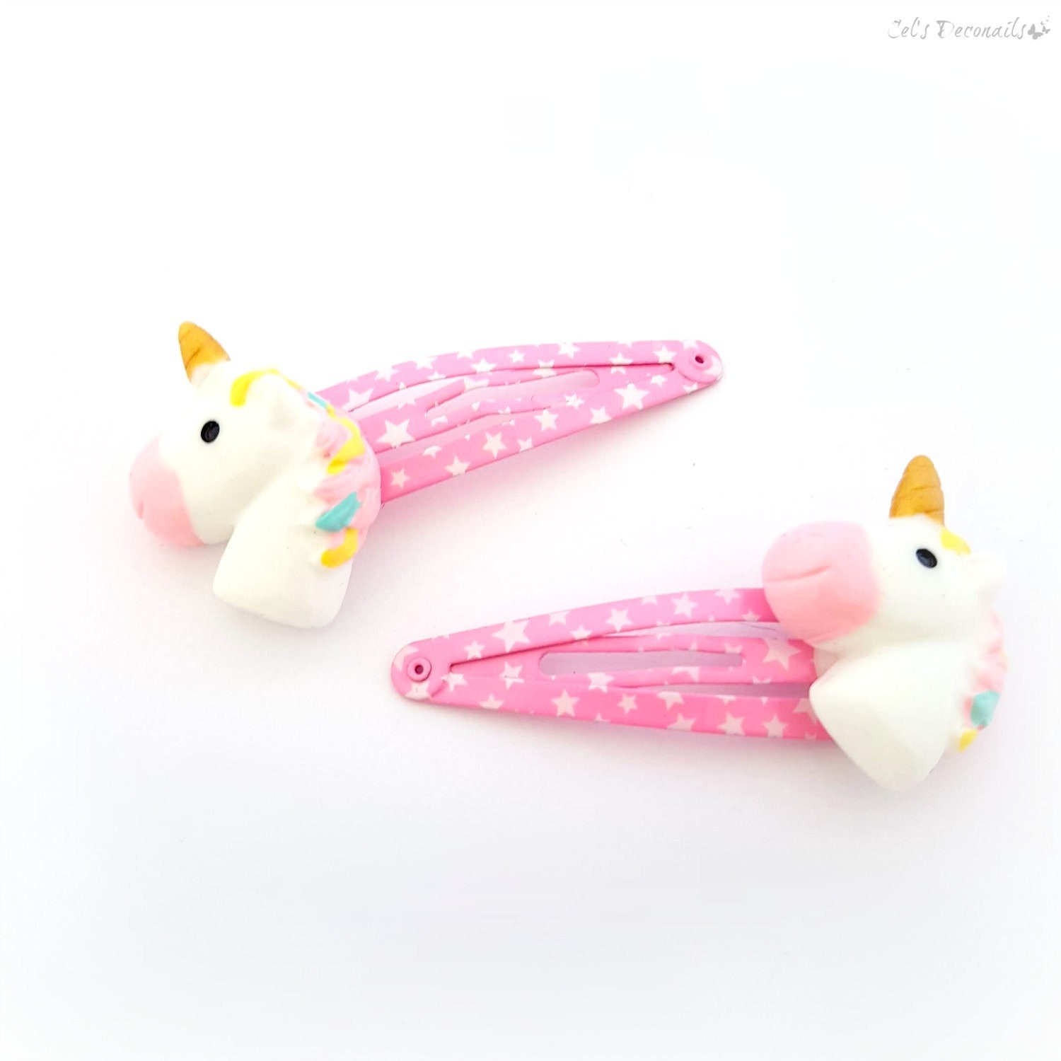Pastell Einhorn-Haar-Clips, Goth-Haar-Accessoire Pastell Einhorn-Haar-Clips, Goth-Haar-Accessoire von celdeconail