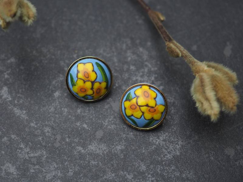 Narzissen Polymer Clay Statement Ohrstecker Narzissen Polymer Clay Statement Ohrstecker von celinebricole