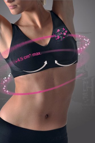 Cosme Bra bruststraffender BH mit Mikrokapseln (2 Stück in Farbe Schwarz und Beige) Größe M 38/40 von cellulite-care