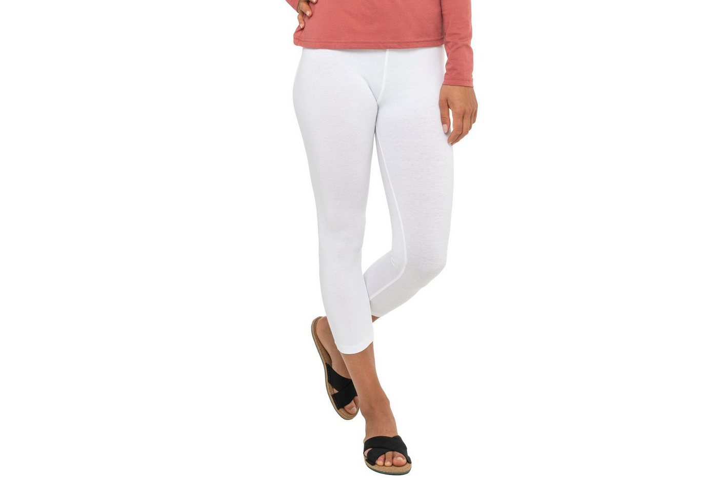 celodoro 3/4-Leggings Damen Leggings (3/4 Capri) Stretch-Jersey Hose aus Baumwolle von celodoro