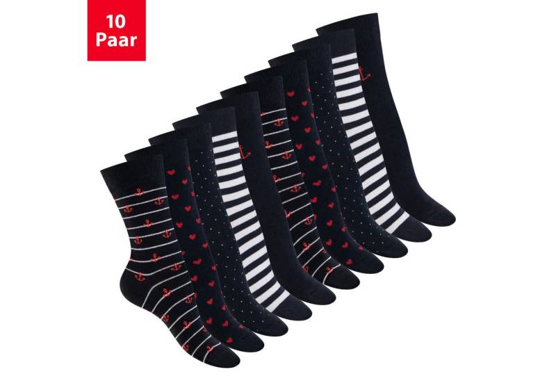 celodoro Basicsocken Süße Damen Eco Socken mit Motiv (10 Paar) Regenerative Baumwolle von celodoro