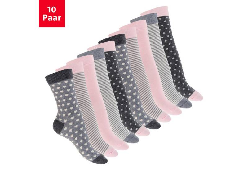 celodoro Basicsocken Süße Damen Eco Socken mit Motiv (10 Paar) Regenerative Baumwolle von celodoro