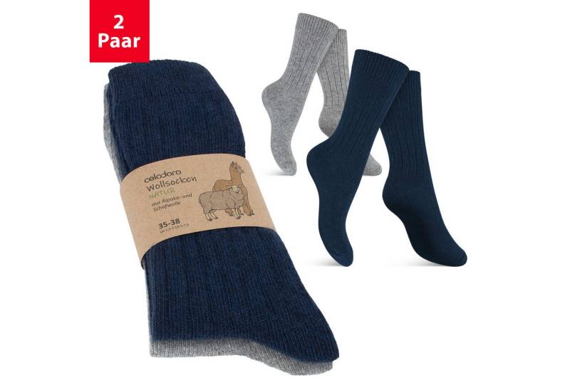 celodoro Freizeitsocken Damen & Herren Wollsocken & Kniestrümpfe mit Alpaka von celodoro