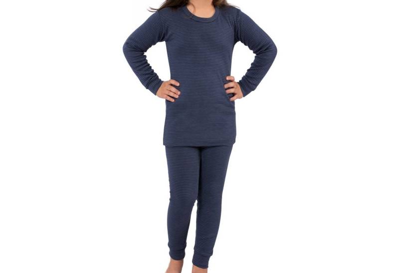 celodoro Funktionshose Kinder Thermowäsche-Set Ringel-Optik Warm und atmungsaktiv von celodoro