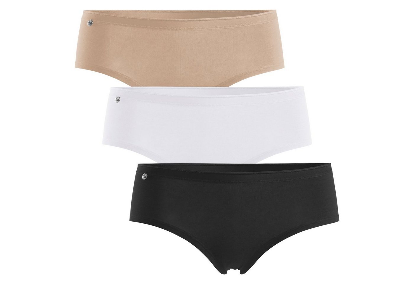 celodoro Panty Damen Basic Panty (3er Pack) Hipster Slip mit Zier-Logo von celodoro