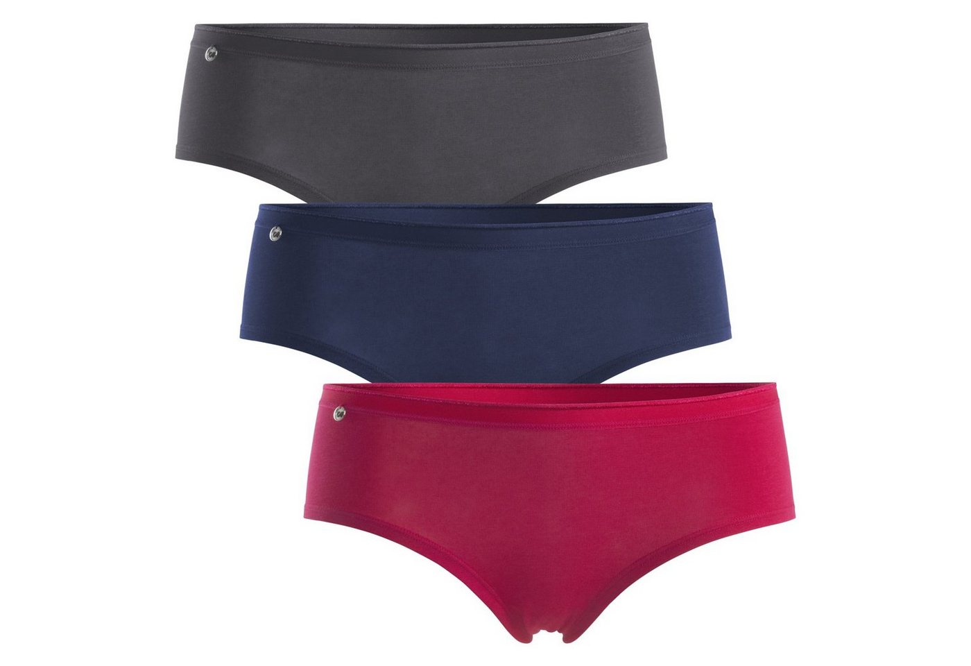 celodoro Panty Damen Basic Panty (3er Pack) Hipster Slip mit Zier-Logo von celodoro