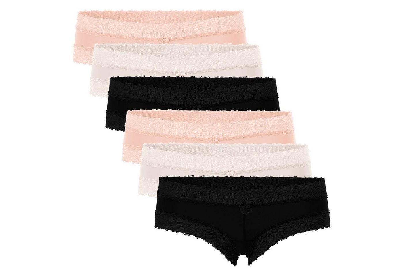 celodoro Panty Damen Hipster Panty mit Spitze (6er Pack) Dessous Slip von celodoro