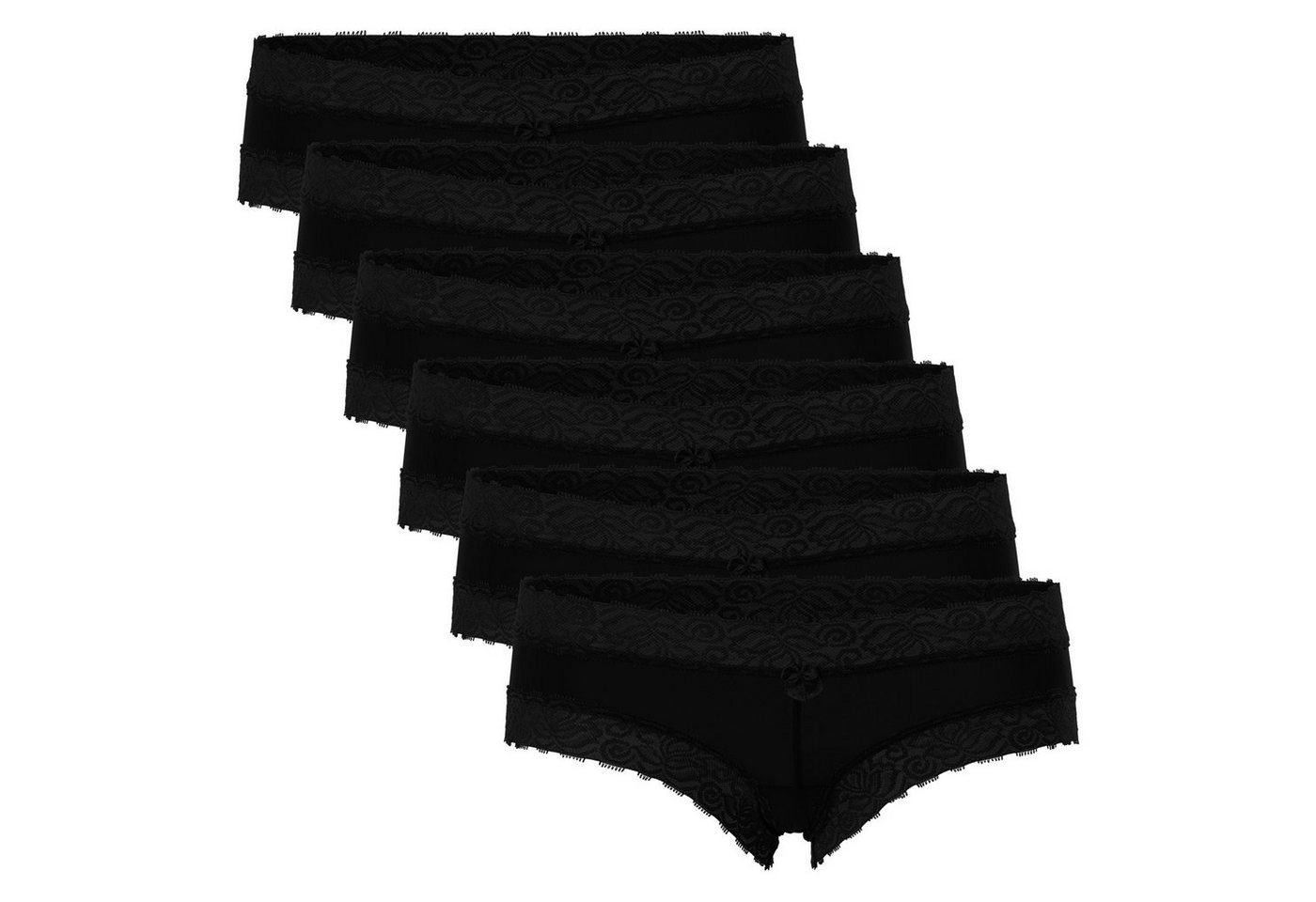 celodoro Panty Damen Hipster Panty mit Spitze (6er Pack) Dessous Slip von celodoro