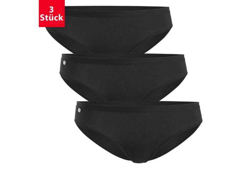 celodoro Slip Damen Basic Bikini Slip (3er Pack) mit Schmuck Logo von celodoro