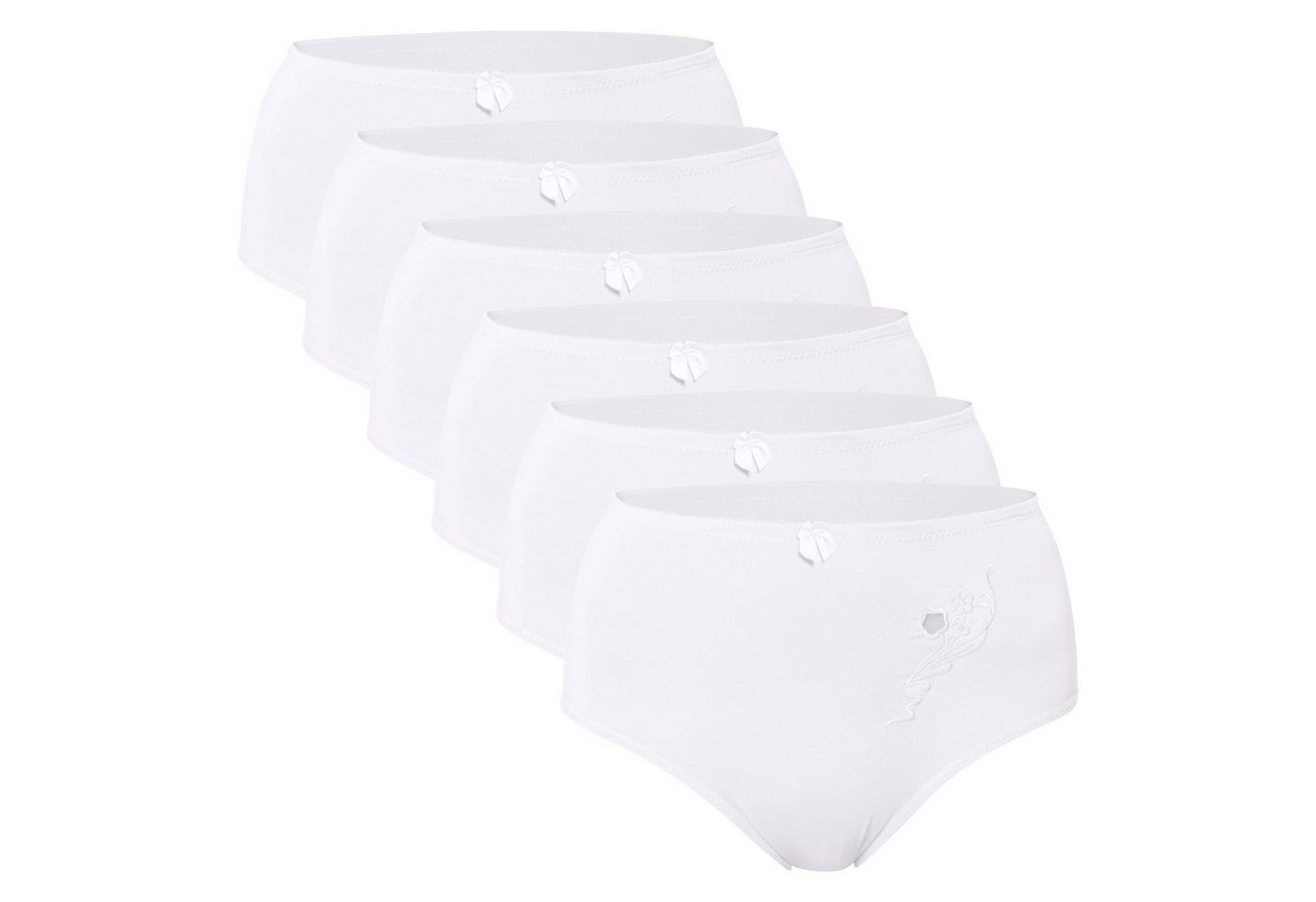 celodoro Slip Damen Taillenslip (6er Pack) Microfaser-Slip mit Stickerei von celodoro