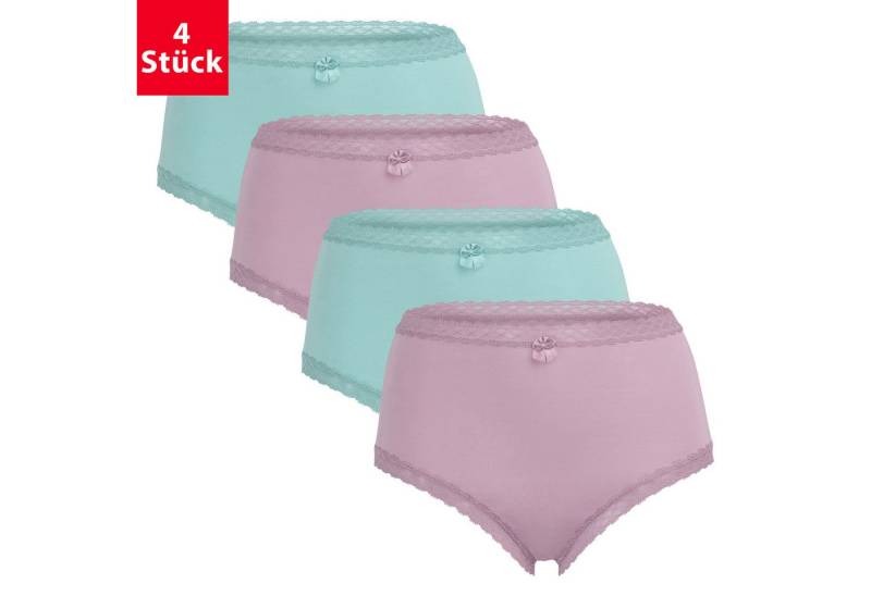 celodoro Taillenslip Damen Modal Eco Taillenslip (4er Pack) Maxi-Slip mit Spitze von celodoro