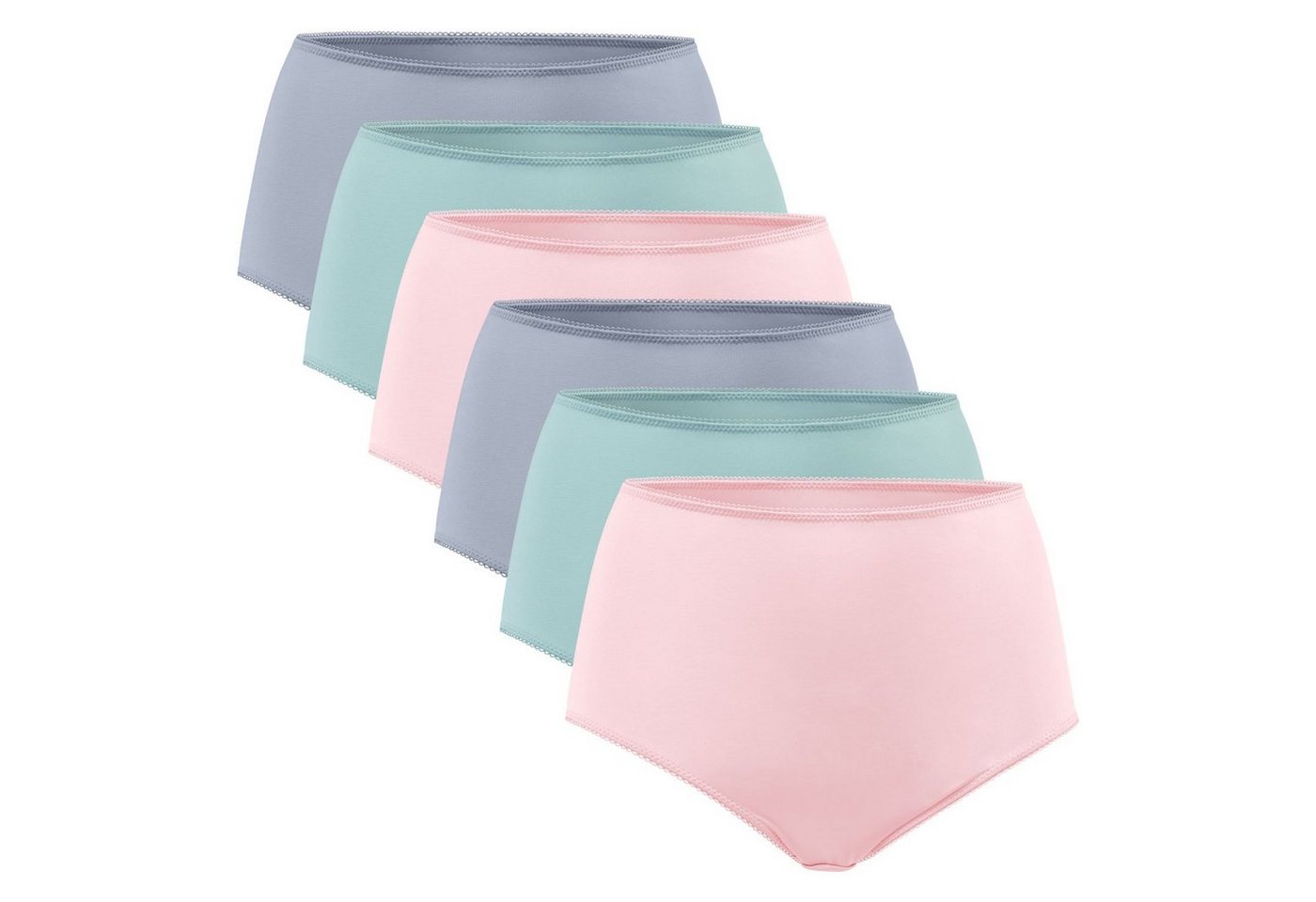 celodoro Taillenslip Damen Taillenslip 6er Pack, Microfaser, Blümchen-Muster von celodoro