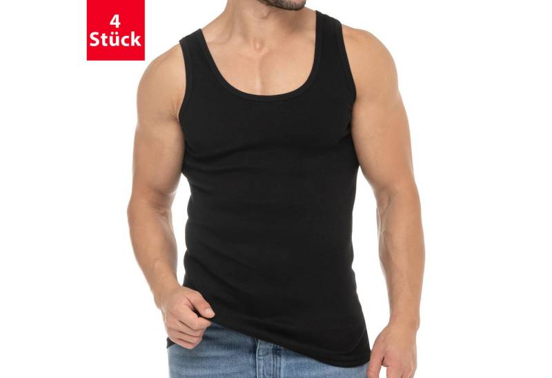 celodoro Unterhemd Herren Feinripp Tank Top (4er Pack) - Unterhemd ohne Naht von celodoro