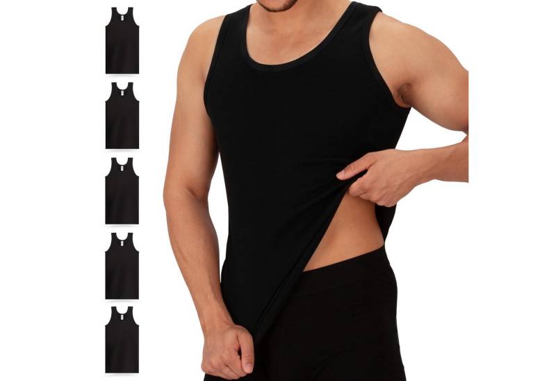 celodoro Unterhemd Herren 5er Pack - Feinripp Tank-Top aus 100% Baumwolle - Achselshirts von celodoro
