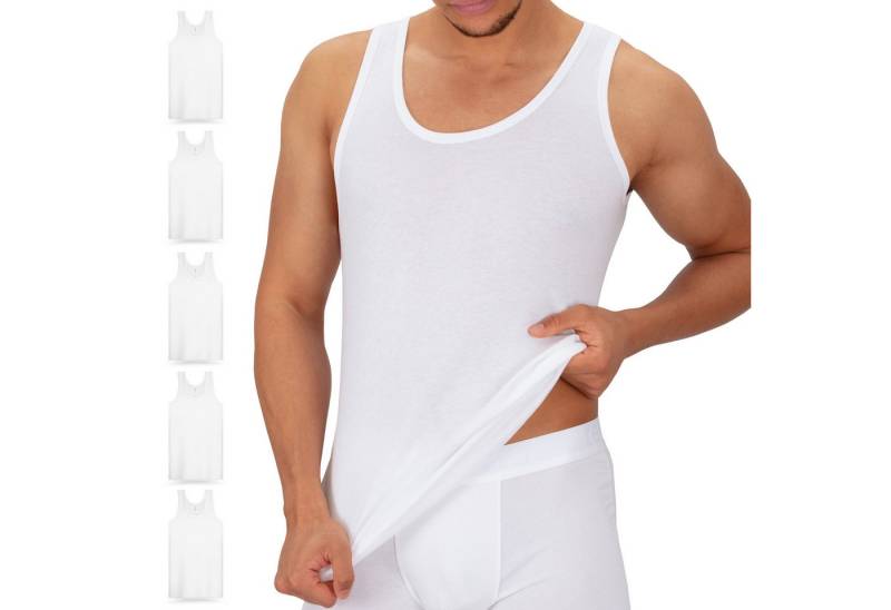 celodoro Unterhemd Herren 5er Pack - Feinripp Tank-Top aus 100% Baumwolle - Achselshirts von celodoro