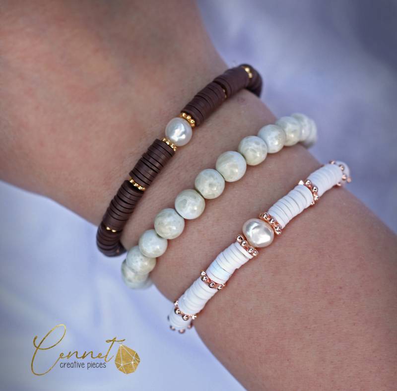 Katsuki & Pearl | Armband Süßwasserperlen Sommer Perlen Beach Elegant von cennetcreative