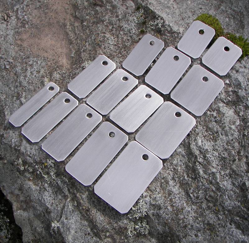 Schlüsselanhänger Aus Aluminium, 18 Ga, Handgestempelt | 5Er Set von centralsupplyinc