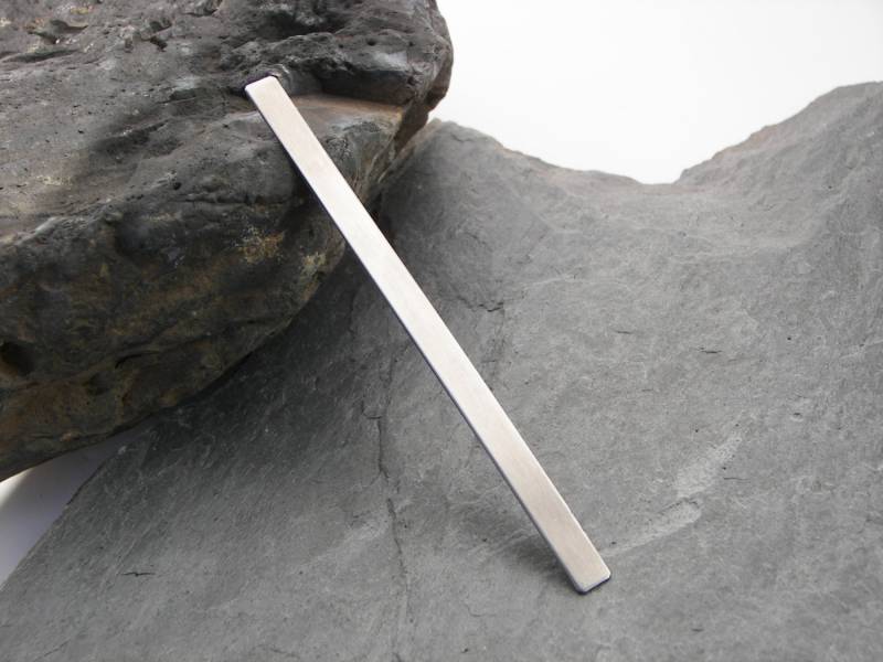 Handgefertigte Krawattenklammer Aus Edelstahl - Gebürstetes Metall, Gravurzubehör | 1/4 "x 5" von centralsupplyinc