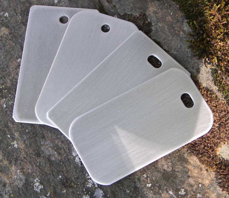 Metall-stanzrohlinge Gepäckanhänger Aus Aluminium, Kupfer Oder Messing | 2 "x 3, 5" von centralsupplyinc