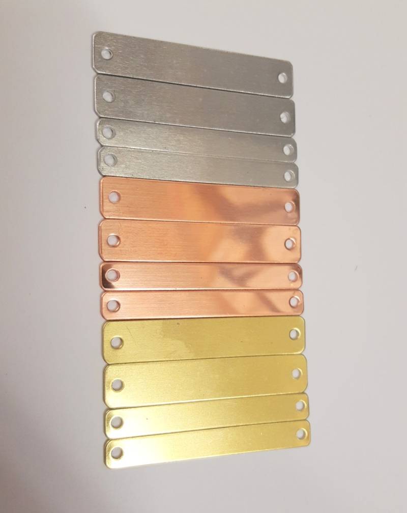 Messing Stanzrohlinge | 50 Zwei-Loch-Tags, 20 Gauge von centralsupplyinc