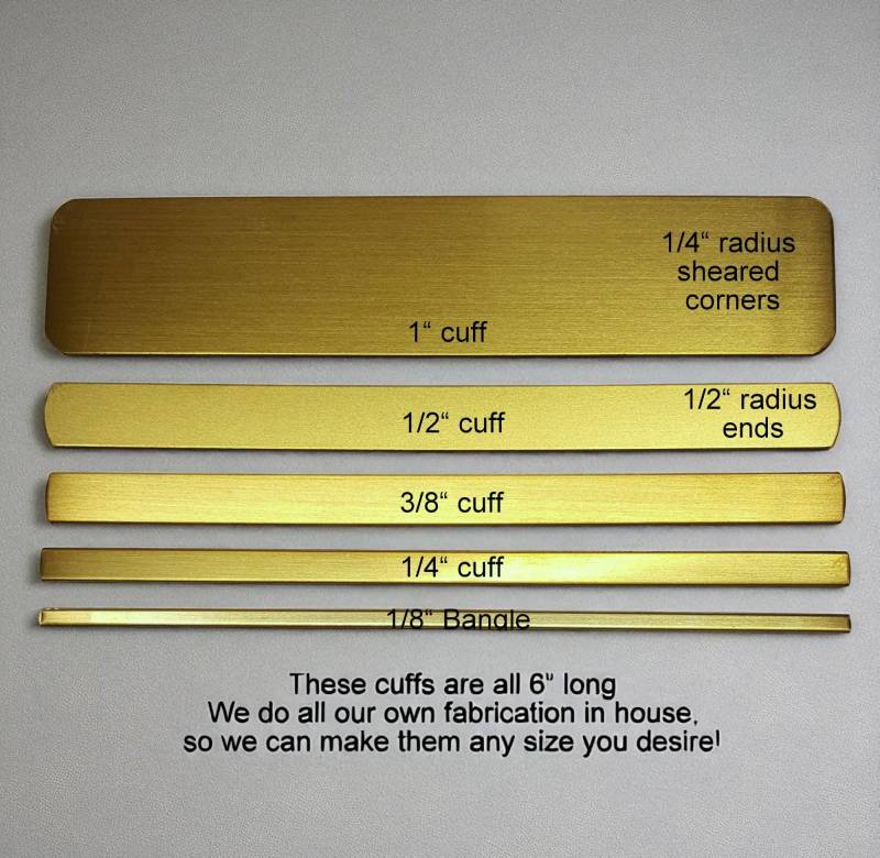 Messing Armspange 1/4 "x 6" | 30 - Fertige Armspange, Stanz-/Gravurzubehör von centralsupplyinc