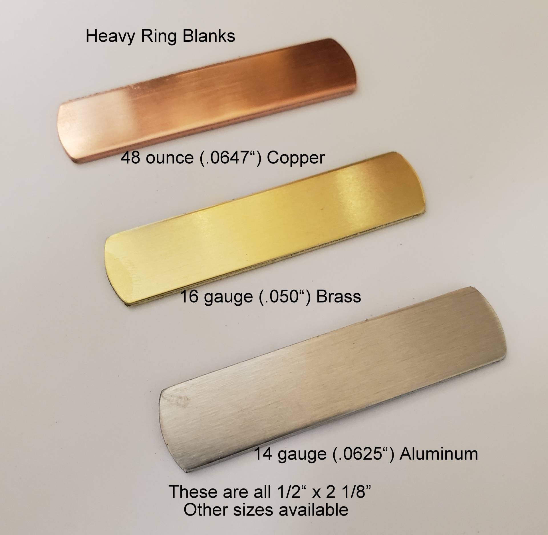 Ring Blanks 1/2 "x 2 1/2" Dicke Kupfer, Messing Oder Aluminium Blanks, | 5-400 Hand Stempelliefert, Für Hand-Stempel von centralsupplyinc