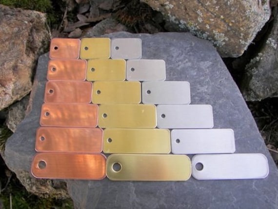 Schlüsselanhänger 3/4 "x 2, 25" | 10-400 16 Gauge Kupfer, Glatte Rohlinge, Hand Stempeln Zubehör von centralsupplyinc