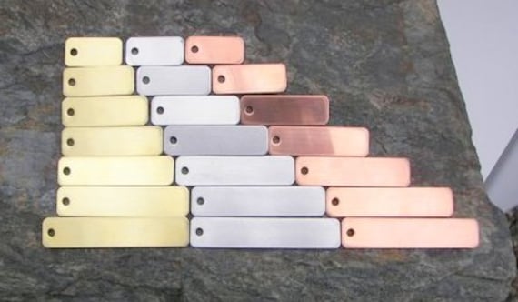 Metallstanzrohlinge Schlüsselanhänger Aus Kupfer, Messing Oder Aluminium | 5Er Set von centralsupplyinc