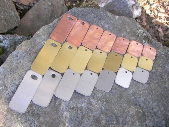 Handgestempelte Schlüsselanhänger Aus Kupfer, Messing Oder Aluminium | 5Er Set von centralsupplyinc