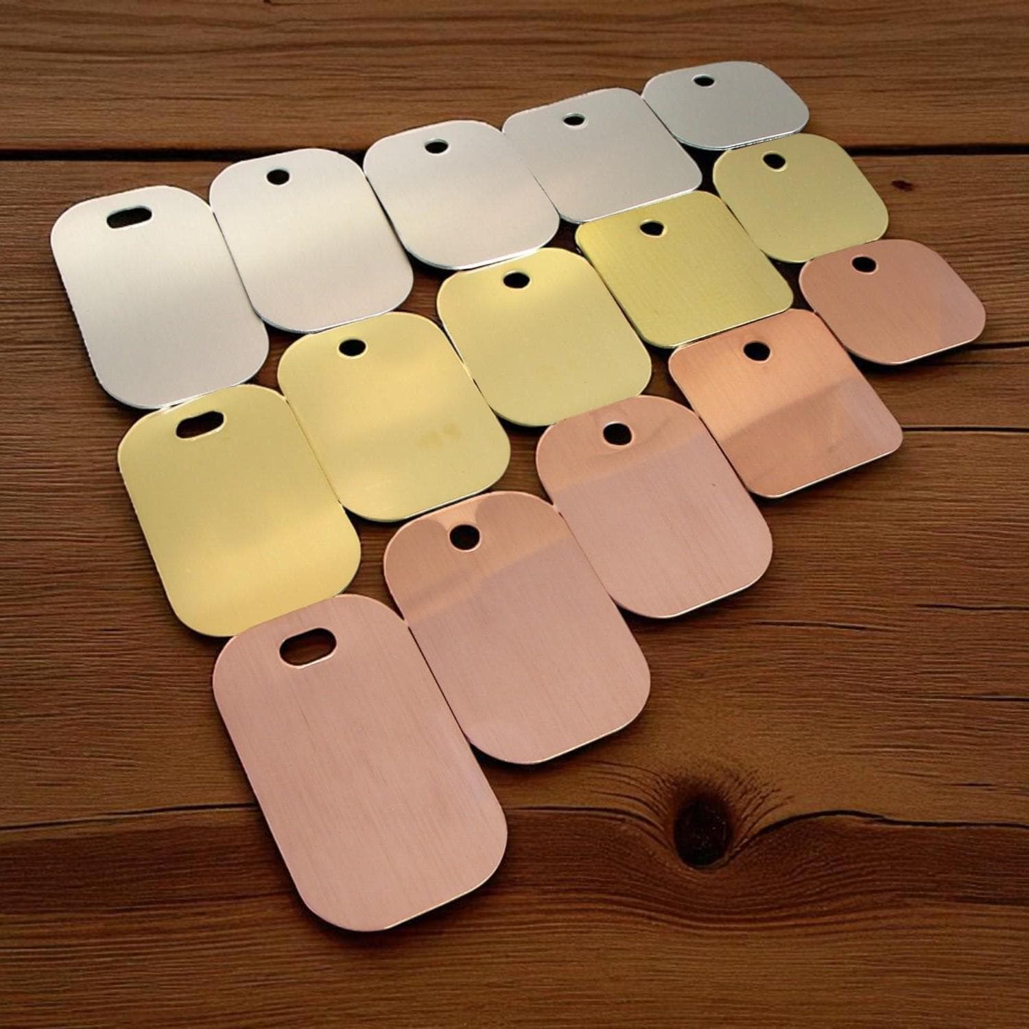 Metallstanzrohlinge Kupfer, Messing Oder Aluminium Schlüsselanhänger | 5Er Set von centralsupplyinc