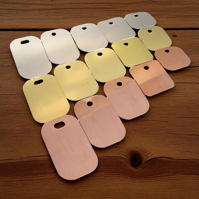 Metallstanzrohlinge Kupfer, Messing Oder Aluminium Schlüsselanhänger | 5Er Set von centralsupplyinc