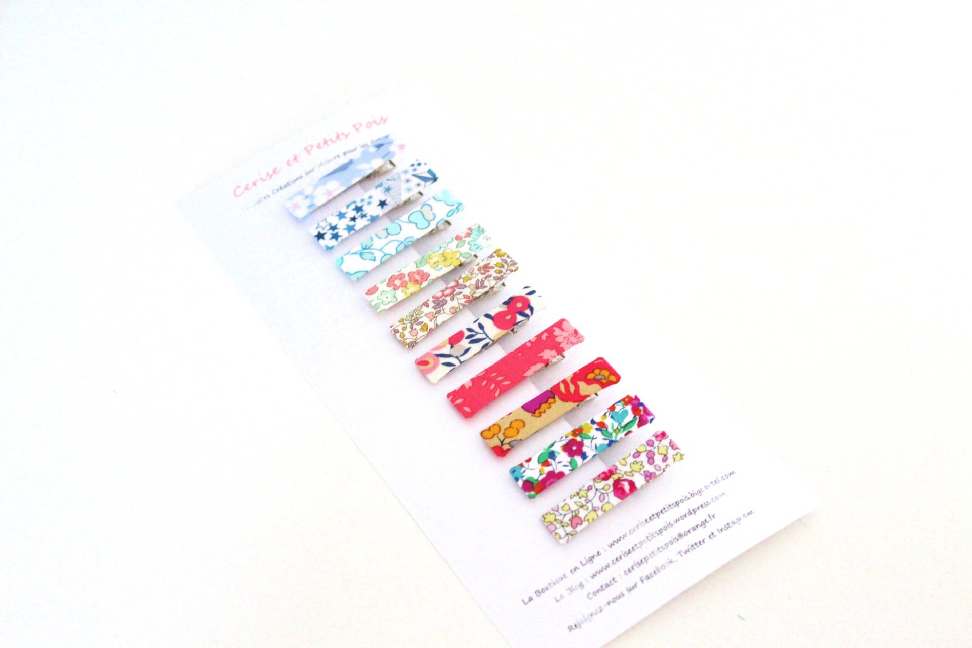10 Haarspangen Mit Krokodilklemmen Aus Liberty-stoff Für Kinder - Auf Lager 10 Haarspangen Mit Krokodilklemmen Aus Liberty-stoff Für Kinder - Auf Lager von cerisepetitspois