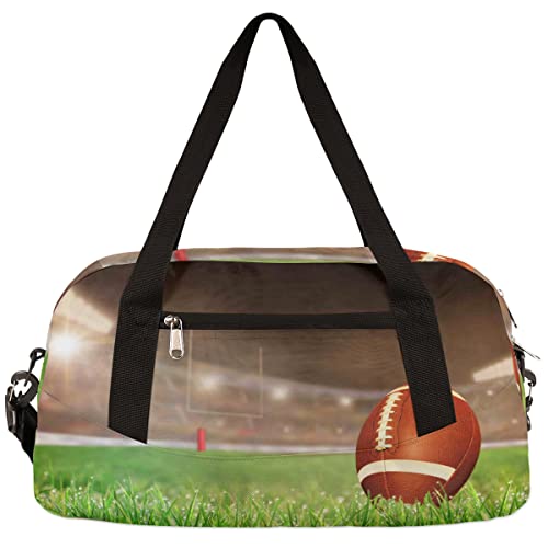 American Football Stadium Kinder Duffle Bag Mädchen Tanztasche Leicht Wasserabweisend Faltbar Sport Gym Bag Weekender Übernachtung Übernachtung Handgepäck Reisetasche für Jungen Mädchen von cfpolar