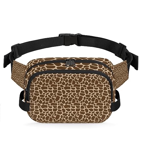 Bauchtasche mit Leopardenmuster, für Herren und Damen, quadratisch, für Reisen, Umhängetasche, Brustgurt, Schultertasche, Geldbörse, Multi36, 9x2.5x6.1 in von cfpolar