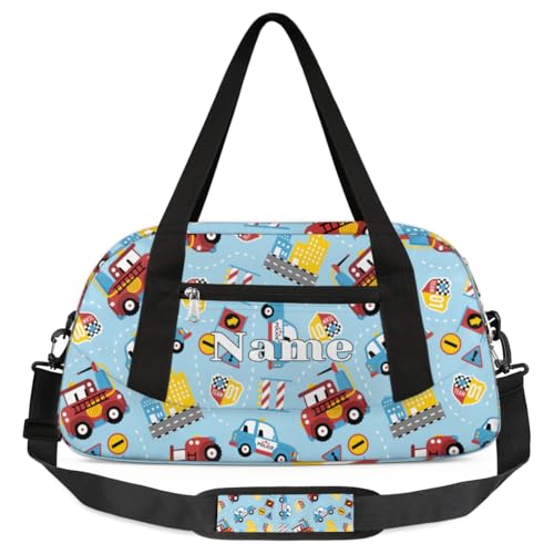 Benutzerdefinierte Name Kinder Duffle Bag Personalisierte Mädchen Tanztasche Leicht Wasserabweisend Faltbare Sport Ball Turnbeutel Weekender Übernachtung Übernachtung Carry On Reisetasche für Jungen von cfpolar