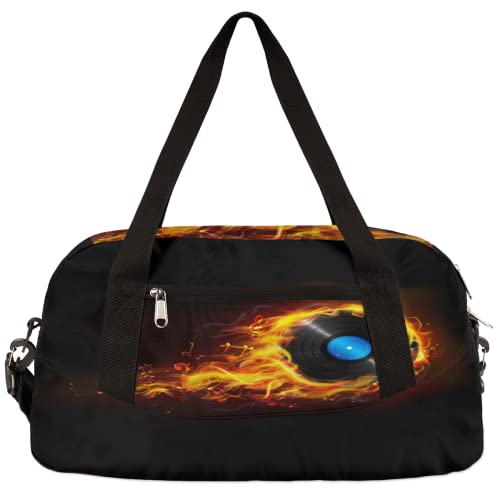 Buring Disc Kinder Duffle Bag Mädchen Tanztasche Leicht Wasserabweisend Faltbar Sport Gym Bag Weekender Übernachtung Übernachtung Handgepäck Reisetasche für Jungen Mädchen von cfpolar