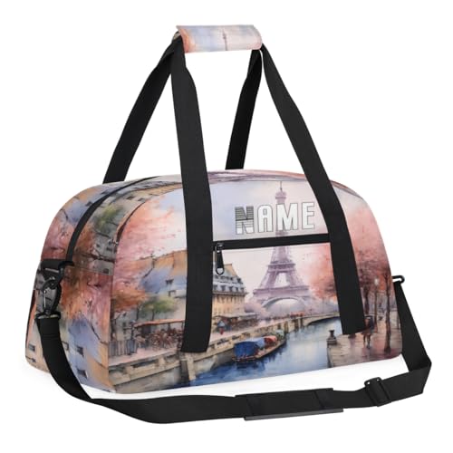 Eiffelturm Paris Sommer Kinder Übernachtungstasche, personalisierbar, Wochenend-Reisetasche, Reisetasche für Teenager, Jungen, Fitnessstudio, Fußball, Handgepäck, Maletas, Para Niños, individuelle von cfpolar