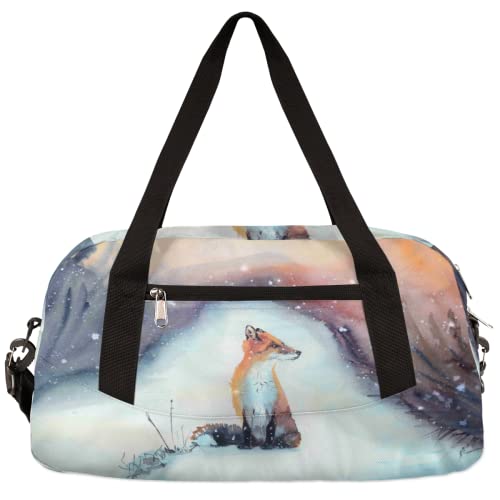 Fox Snow Kinder-Duffle-Tasche für Mädchen, Tanztasche, leicht, wasserabweisend, faltbar, Sport, Turnbeutel, Wochenende, Übernachtung, Übernachtung, Handgepäck, Reisetasche für Jungen und Mädchen, von cfpolar