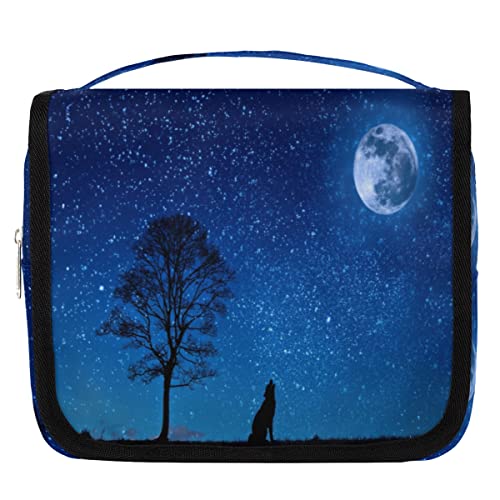 Galaxy Star Moon Tree Hanging Travel Toiletry Bag, Portable Makeup Cosmetic Bag for Women with Hanging Hook, Water-resistant Toiletry Kit Organizer for Toiletries Shower Bathroom Cosmetics Accessories von cfpolar